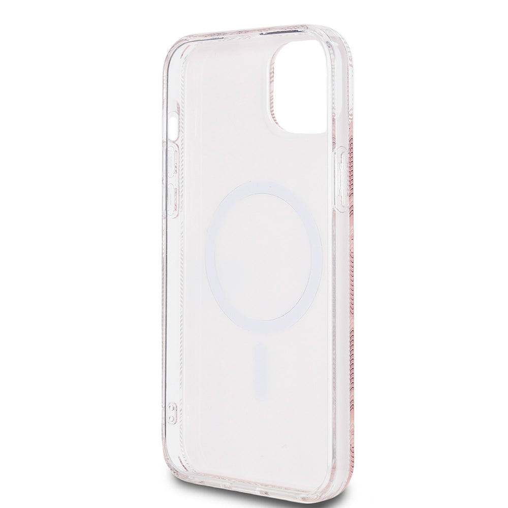 Puzdro MagSafe pre Apple iPhone 15 Plus, Guess, IML Gcube, Ružové