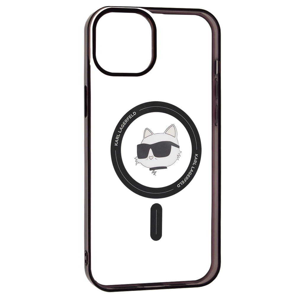 Puzdro MagSafe pre Apple iPhone 15 Plus, Karl Lagerfeld, IML Choupette's Head, Priehľadné