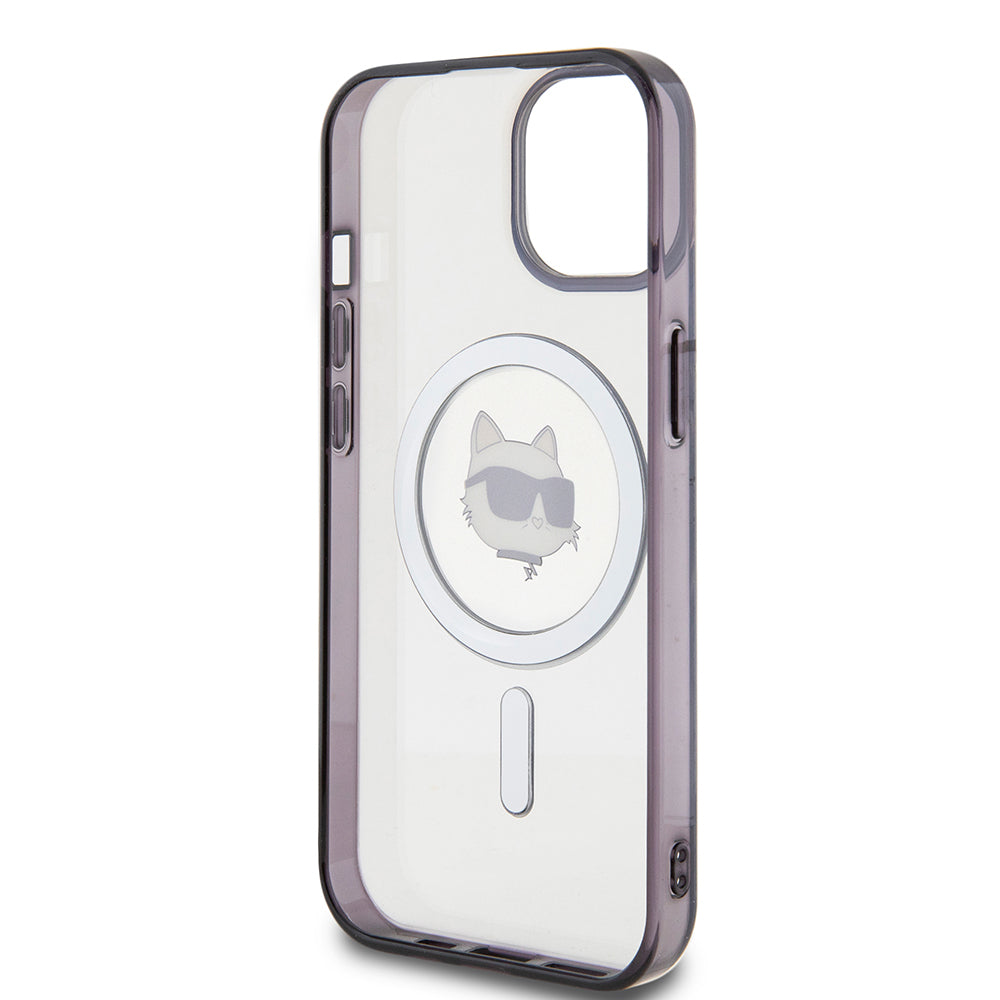 Puzdro MagSafe pre Apple iPhone 15 Plus, Karl Lagerfeld, IML Choupette's Head, Priehľadné