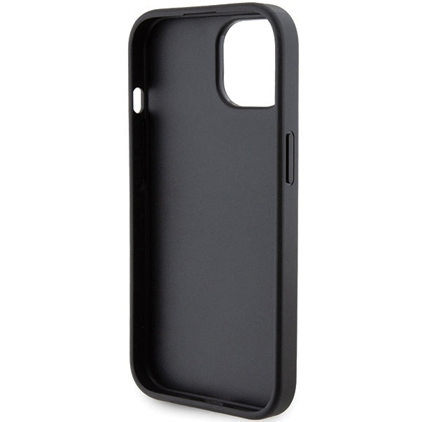 Puzdro MagSafe pre Apple iPhone 15 Plus, Karl Lagerfeld, Saffiano Gripstand Choupette, Čierne