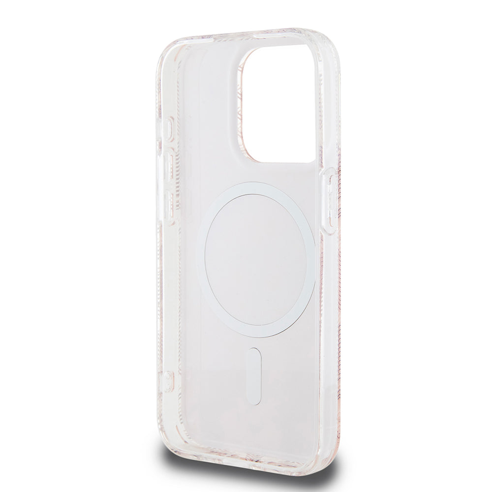 Puzdro MagSafe pre Apple iPhone 15 Pro, Guess, IML Gcube, Ružové