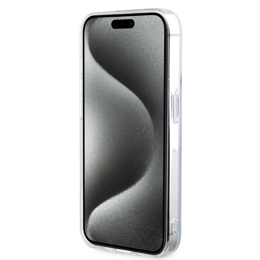 MagSafe Case for Apple iPhone 15 Pro, Guess, IML Iridescent, Purple