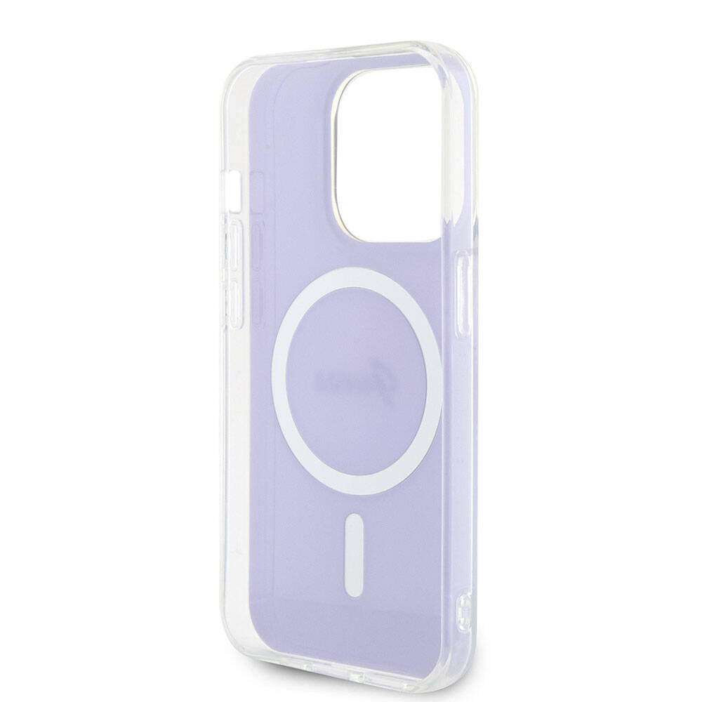 Puzdro MagSafe pre Apple iPhone 15 Pro Max, Guess, IML Iridescent, Fialové