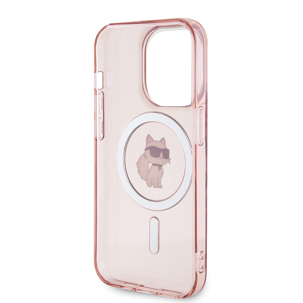 Puzdro MagSafe pre Apple iPhone 15 Pro Max, Karl Lagerfeld, IML Choupette, Ružová
