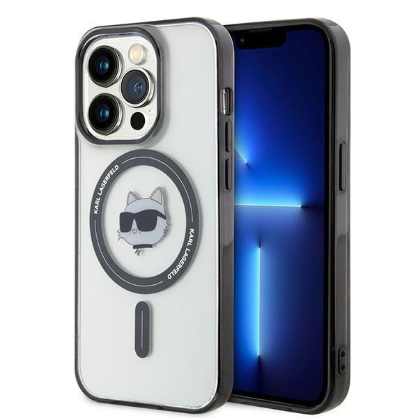 Puzdro MagSafe pre Apple iPhone 15 Pro Max, Karl Lagerfeld, IML Choupette's Head, Priehľadné