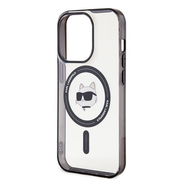 Puzdro MagSafe pre Apple iPhone 15 Pro Max, Karl Lagerfeld, IML Choupette's Head, Priehľadné