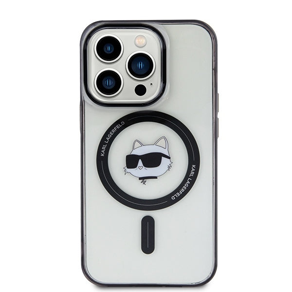Puzdro MagSafe pre Apple iPhone 15 Pro Max, Karl Lagerfeld, IML Choupette's Head, Priehľadné