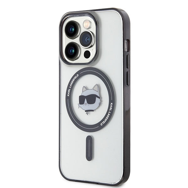 Puzdro MagSafe pre Apple iPhone 15 Pro Max, Karl Lagerfeld, IML Choupette's Head, Priehľadné