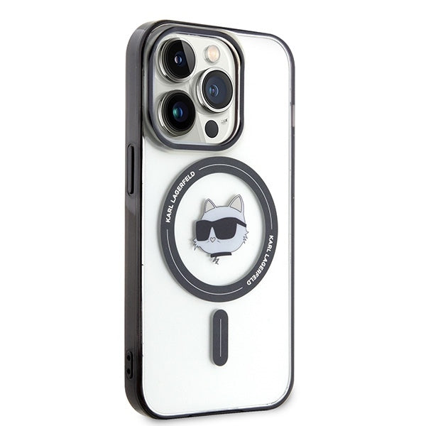 Puzdro MagSafe pre Apple iPhone 15 Pro Max, Karl Lagerfeld, IML Choupette's Head, Priehľadné