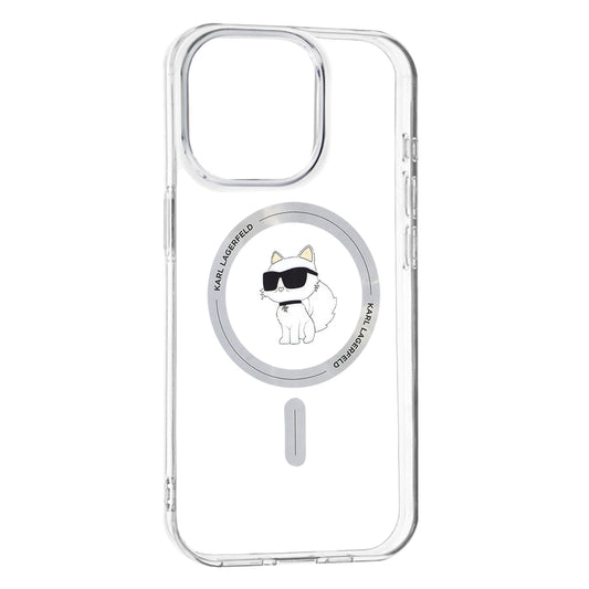 Puzdro MagSafe pre Apple iPhone 15 Pro Max, Karl Lagerfeld, IML Choupette, Transparentné
