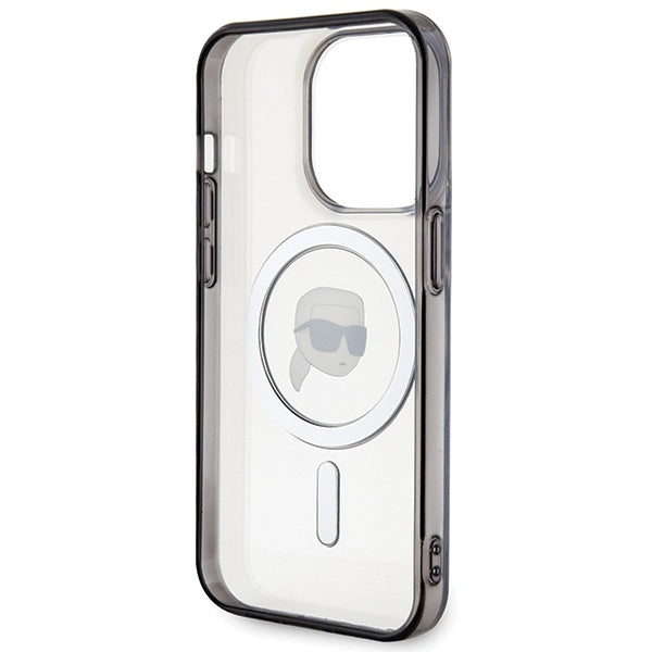Puzdro MagSafe pre Apple iPhone 15 Pro Max, Karl Lagerfeld, IML Karl's Head, Transparentné