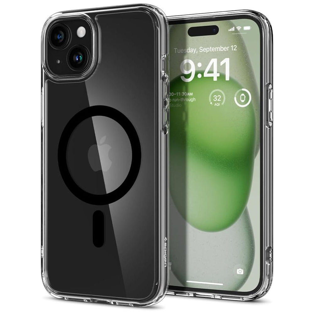MagSafe Case for Apple iPhone 15, Spigen, Ultra Hybrid, Black