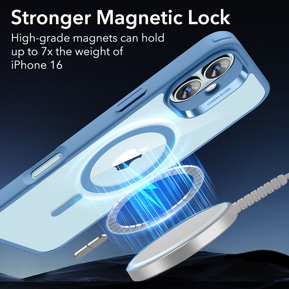 Puzdro MagSafe pre Apple iPhone 16, ESR, Classic Hybrid, Priehľadná Modrá