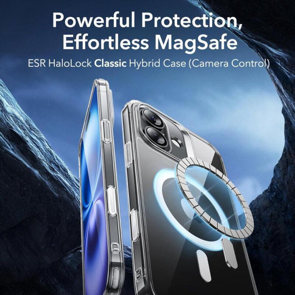MagSafe puzdro pre Apple iPhone 16, ESR, Classic Hybrid Slide, Čierna saténová