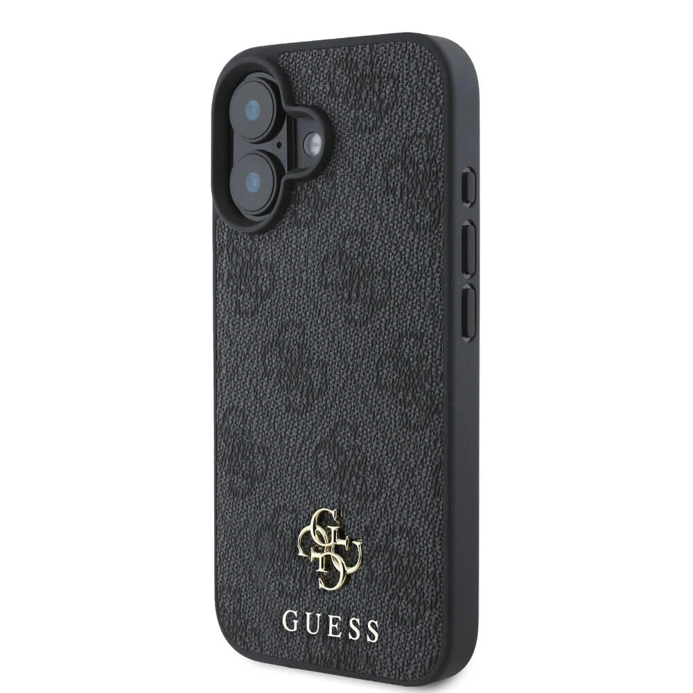 Puzdro MagSafe pre Apple iPhone 16, Guess, 4G Classic, Čierne