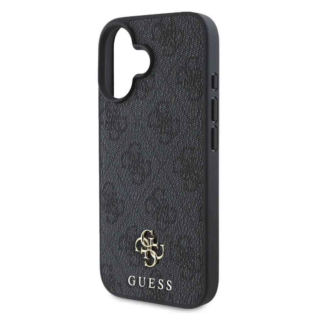 Puzdro MagSafe pre Apple iPhone 16, Guess, 4G Classic, Čierne