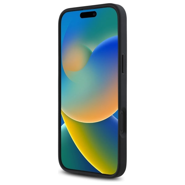 Puzdro MagSafe pre Apple iPhone 16, Guess, 4G Flowers Print, Čierne