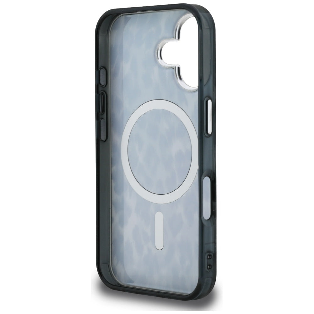 Puzdro MagSafe pre Apple iPhone 16, Karl Lagerfeld, IML Leopard Pattern, Čierne