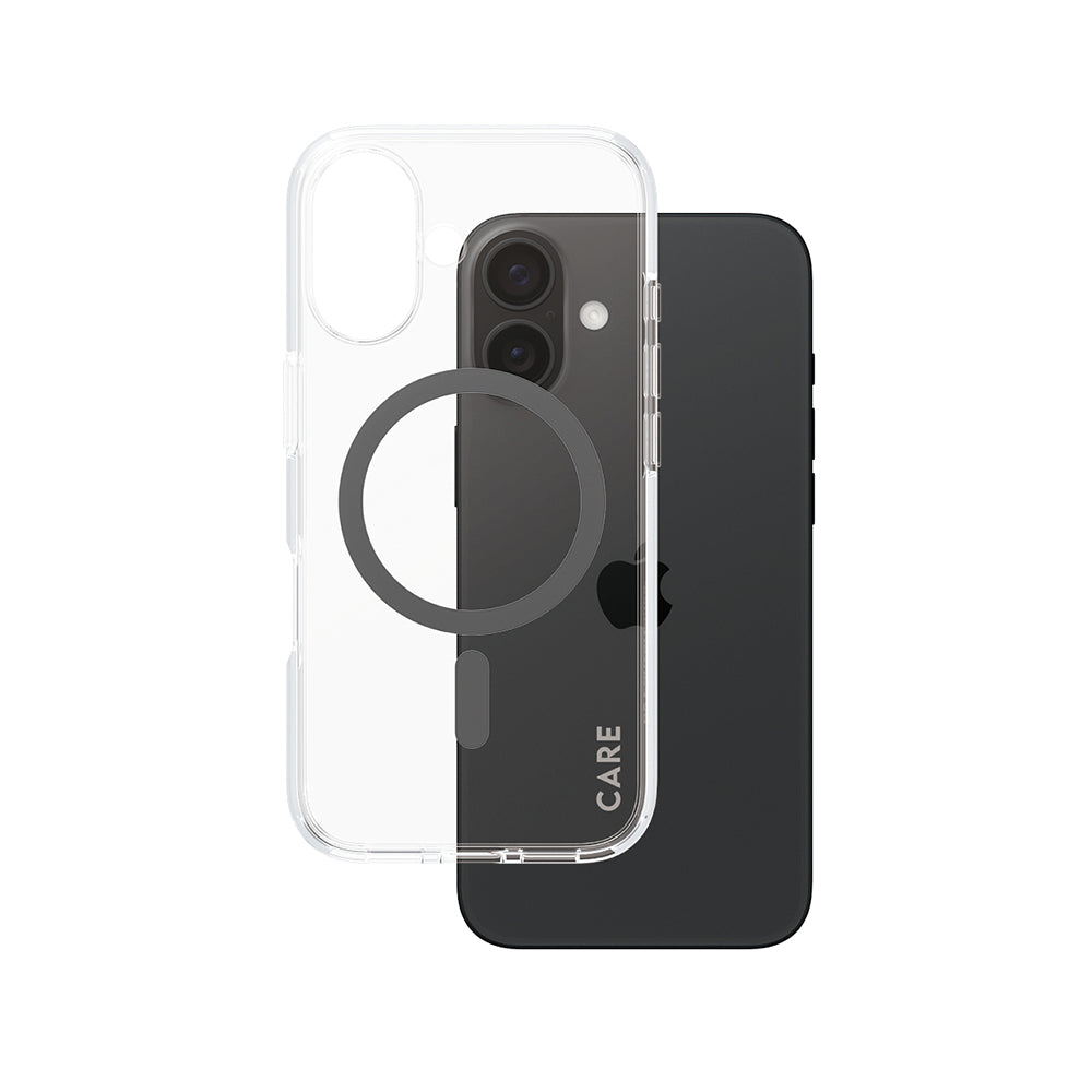 Puzdro MagSafe pre Apple iPhone 16, PanzerGlass, Care Urban Combat, Čierna Transparentná