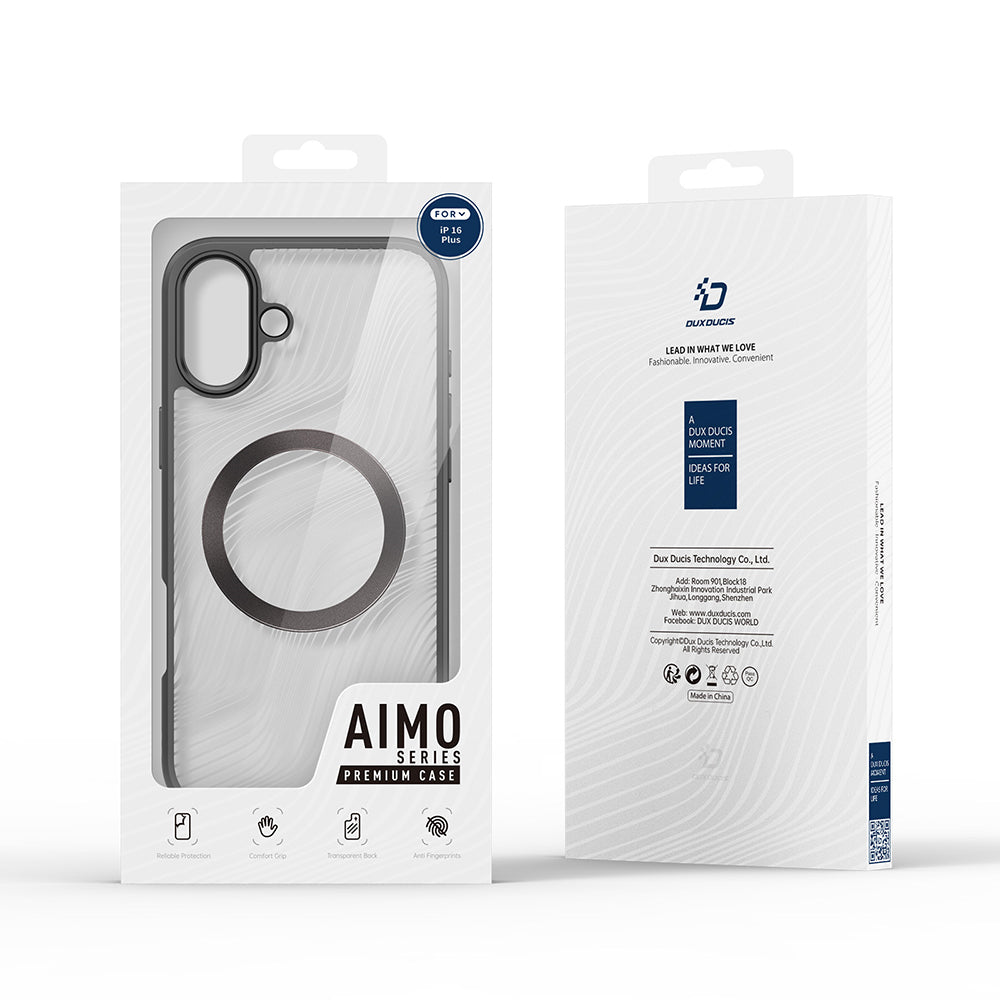 MagSafe puzdro pre Apple iPhone 16 Plus, DUX DUCIS, Aimo, Čierna