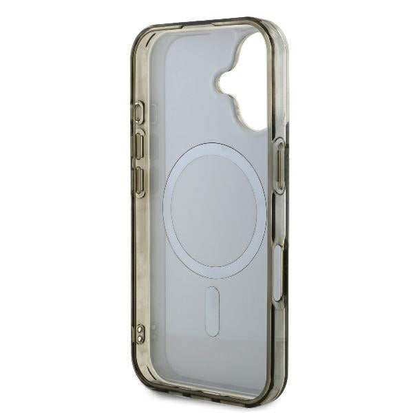 Puzdro MagSafe pre Apple iPhone 16 Plus, Guess, IML 4G Background, Hnedé