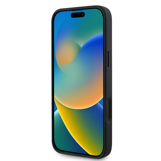 Puzdro MagSafe pre Apple iPhone 16 Plus, Guess, Saffiano Classic Logo, Čierne