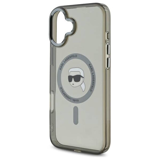 Puzdro MagSafe pre Apple iPhone 16 Plus, Karl Lagerfeld, IML Karl's Head, Čierne