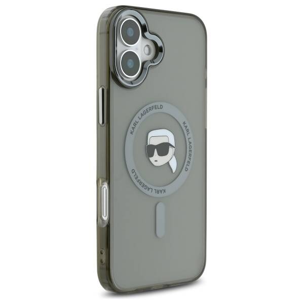 Puzdro MagSafe pre Apple iPhone 16 Plus, Karl Lagerfeld, IML Karl's Head, Čierne