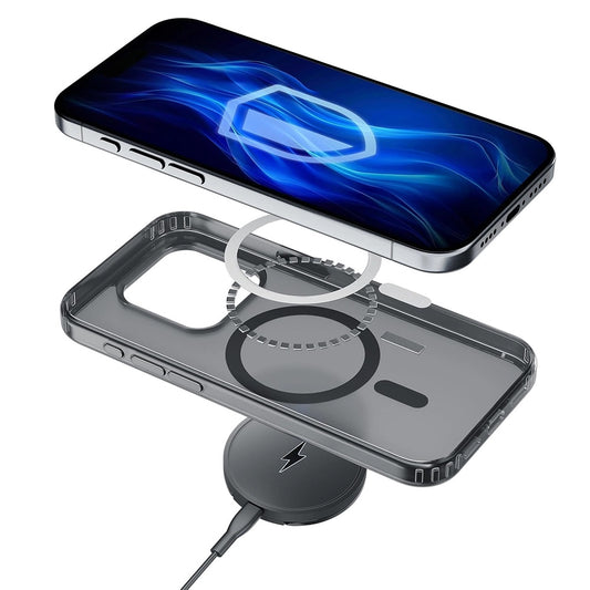 MagSafe puzdro pre Apple iPhone 16 Pro, 3MK, Frosty MagCase, Čierna Matná
