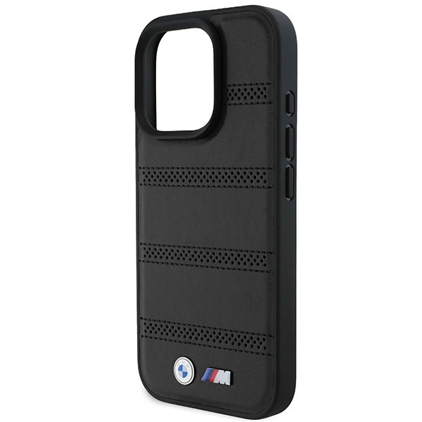 Puzdro MagSafe pre Apple iPhone 16 Pro, BMW, M Perforated And Stitched Line, Čierne