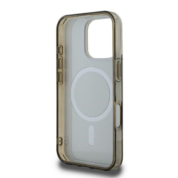 Puzdro MagSafe pre Apple iPhone 16 Pro, Guess, IML 4G Background, Hnedé