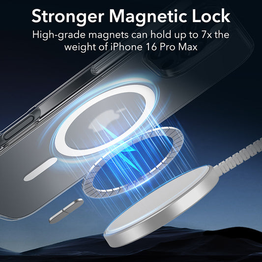 Puzdro MagSafe pre Apple iPhone 16 Pro Max, ESR, Classic Hybrid, Saténovo priehľadné