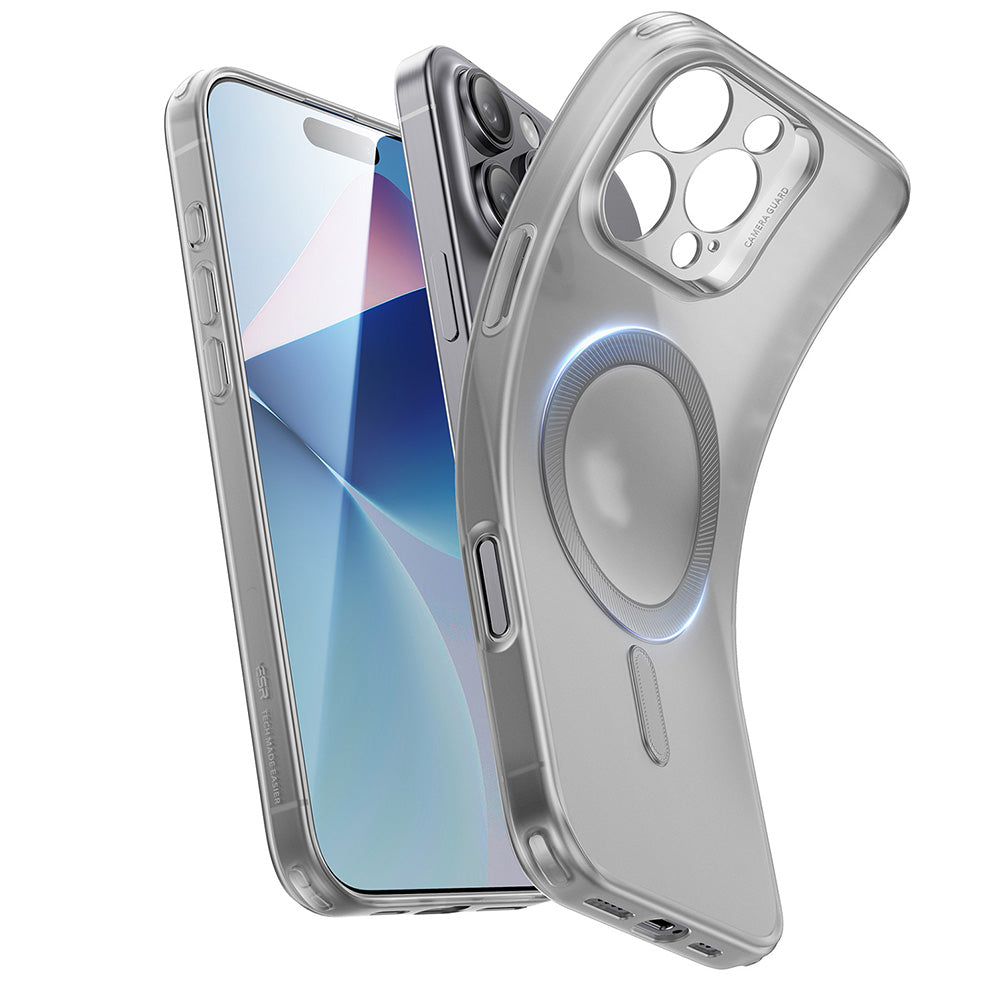 Puzdro MagSafe pre Apple iPhone 16 Pro Max, ESR, Zero, Saténovo Sivé
