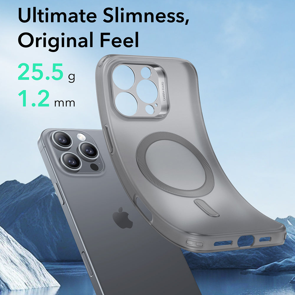 Puzdro MagSafe pre Apple iPhone 16 Pro Max, ESR, Zero, Saténovo Sivé