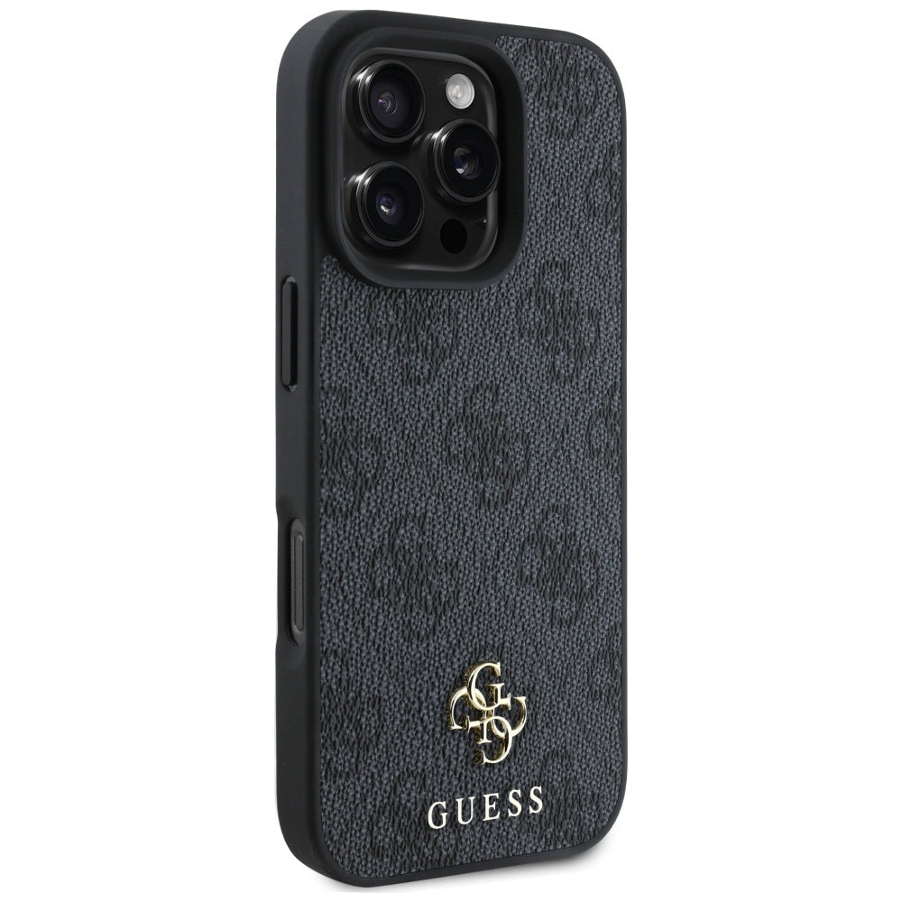 Puzdro MagSafe pre Apple iPhone 16 Pro Max, Guess, 4G Small and Classic Logo, Čierne
