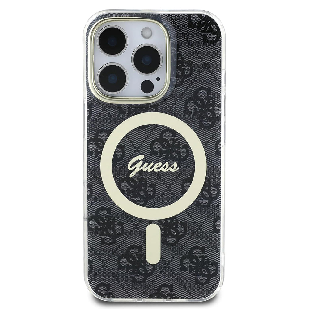 Puzdro MagSafe pre Apple iPhone 16 Pro Max, Guess, IML 4G, Čierne