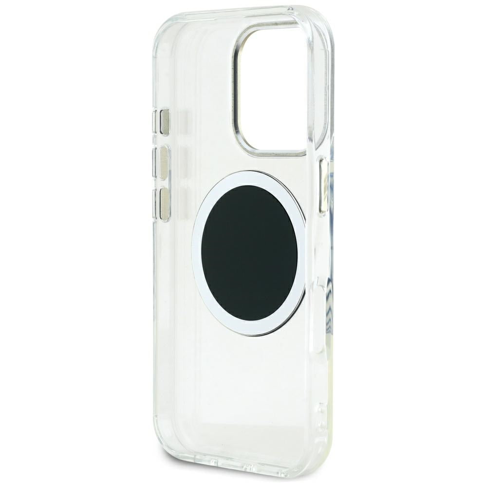 Puzdro MagSafe pre Apple iPhone 16 Pro Max, Guess, IML Metal Colored Circle, Čierne