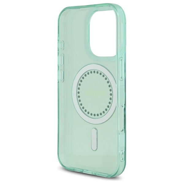 Puzdro MagSafe pre Apple iPhone 16 Pro Max, Guess, IML Rhinestone, Zelená