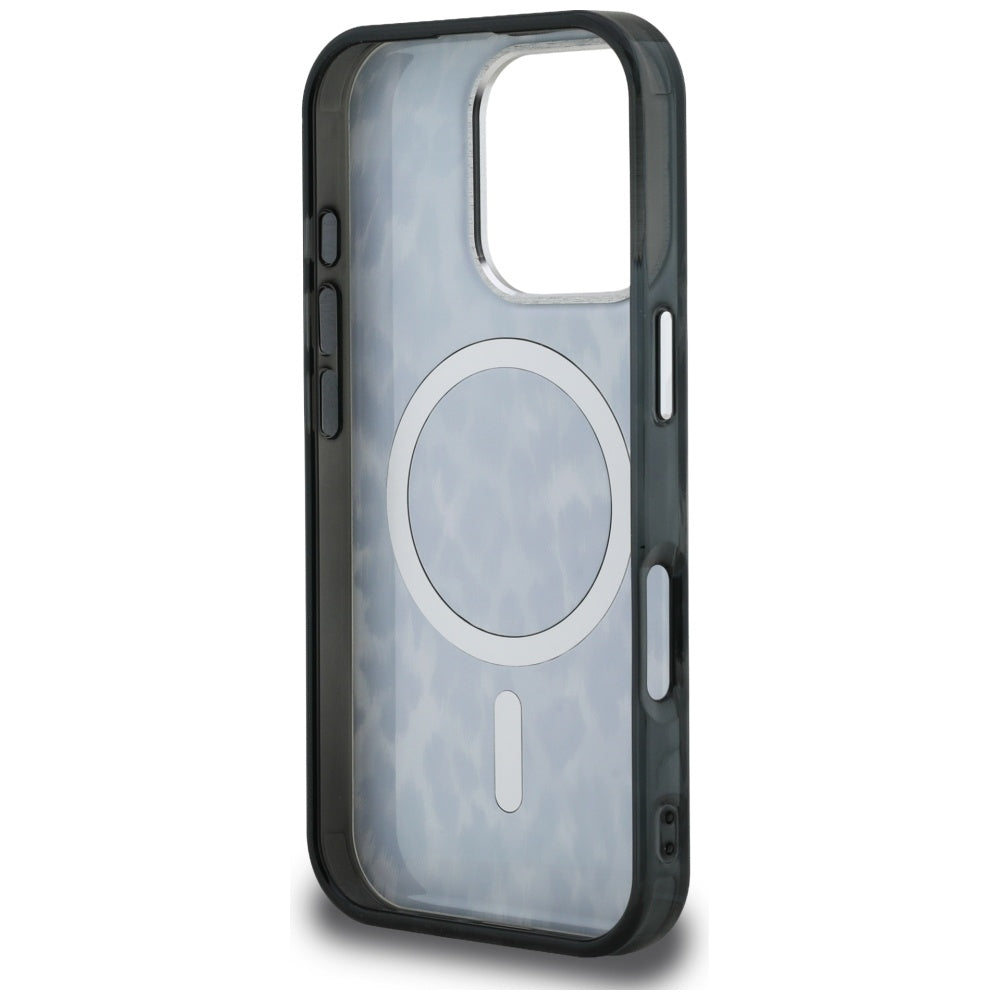 Puzdro MagSafe pre Apple iPhone 16 Pro Max, Karl Lagerfeld, IML Leopard Pattern, Čierne