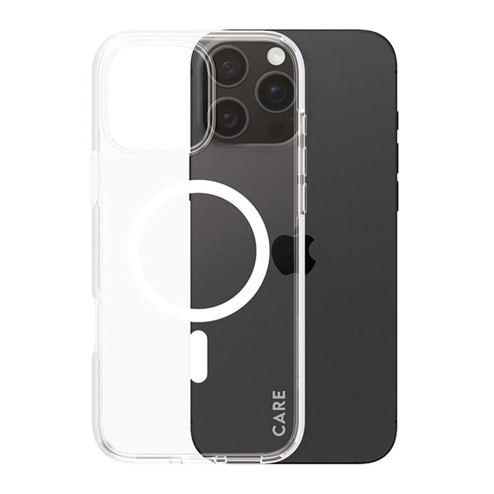 Puzdro MagSafe pre Apple iPhone 16 Pro Max, PanzerGlass, Care Urban Combat, Biela Transparentná