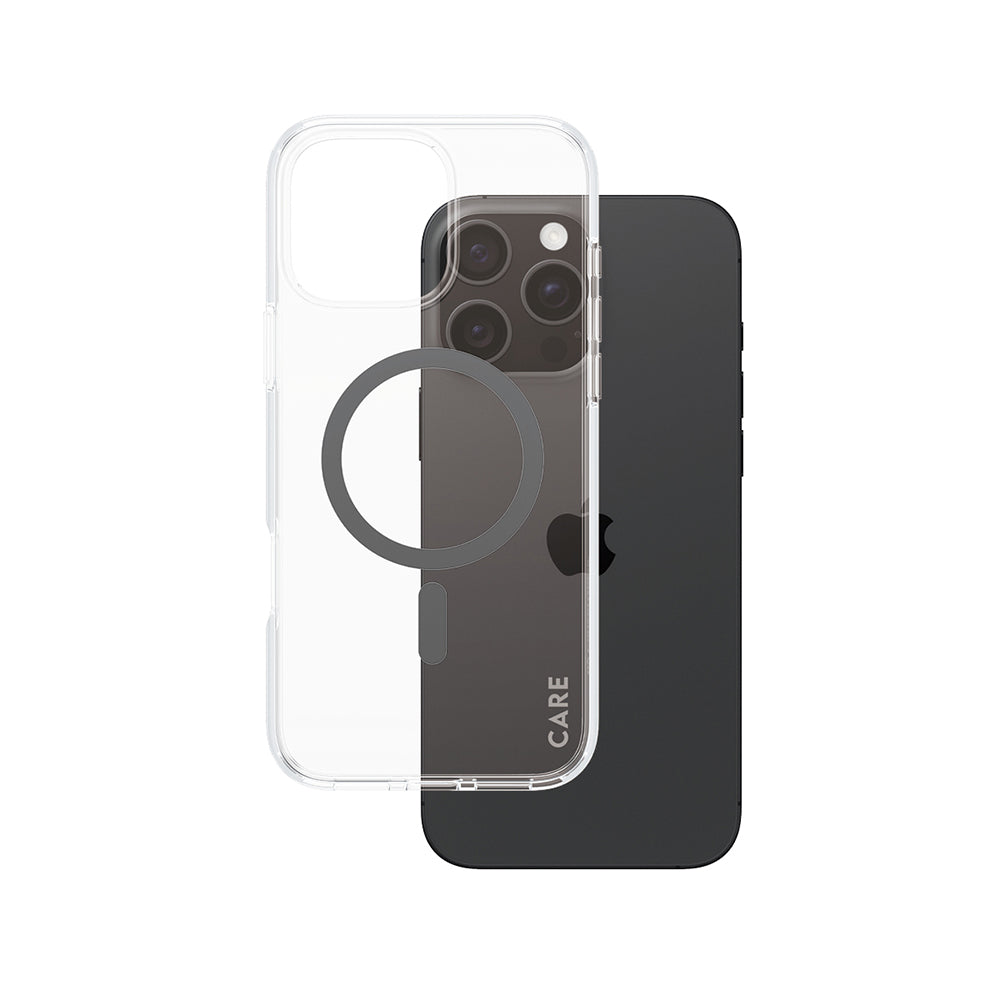 Puzdro MagSafe pre Apple iPhone 16 Pro Max, PanzerGlass, Care Urban Combat, Čierna Transparentná