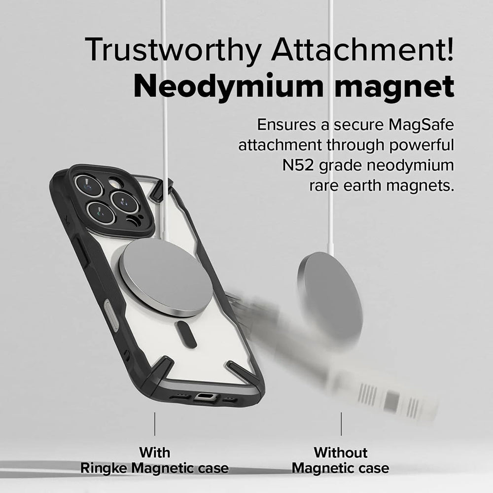 Puzdro MagSafe pre Apple iPhone 16 Pro Max, Ringke, Fusion X, Čierne