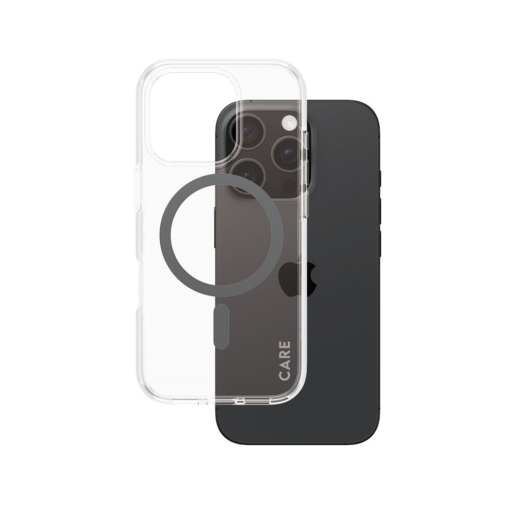 Puzdro MagSafe pre Apple iPhone 16 Pro, PanzerGlass, Care Urban Combat, Čierna Transparentná