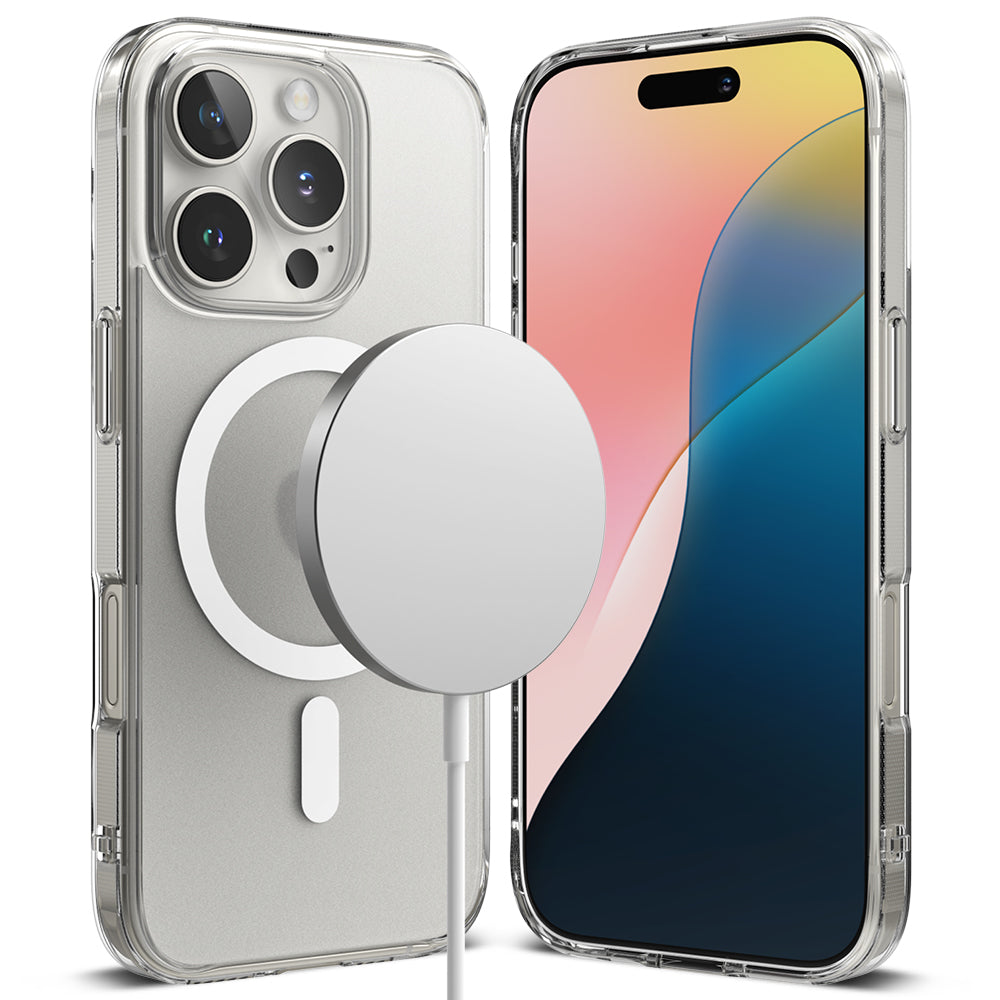 MagSafe puzdro pre Apple iPhone 16 Pro, Ringke, Fusion, Matne priehľadné