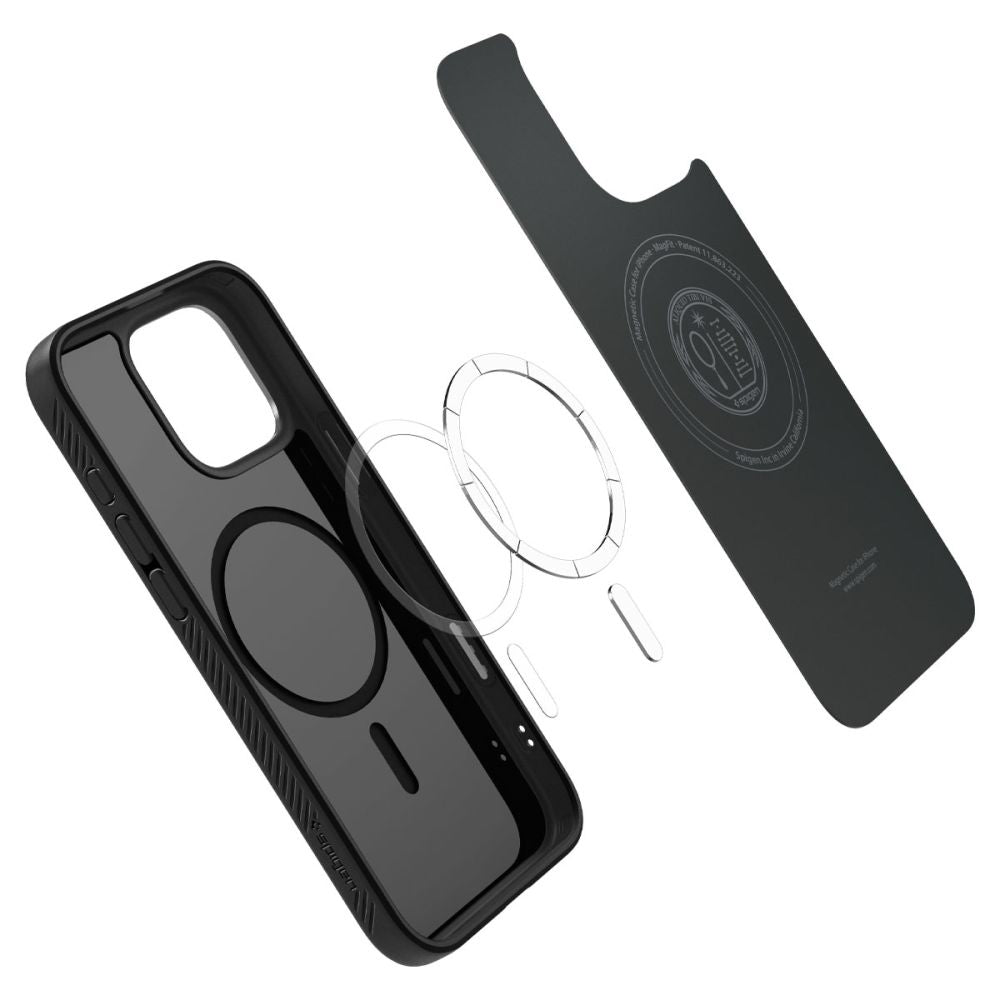 Puzdro MagSafe pre Apple iPhone 16 Pro, Spigen, Liquid Air T, Matná Čierna ACS09116