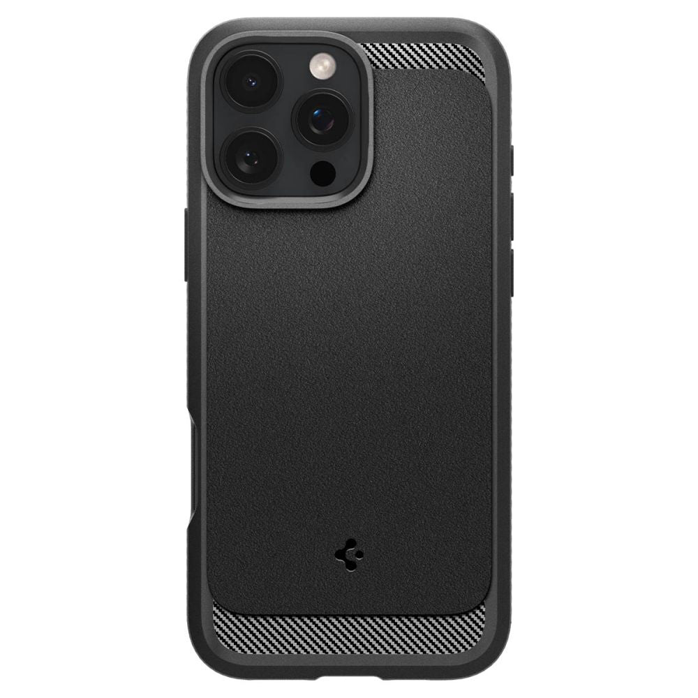 Puzdro MagSafe pre Apple iPhone 16 Pro, Spigen, Rugged Armor, Matná Čierna ACS08115