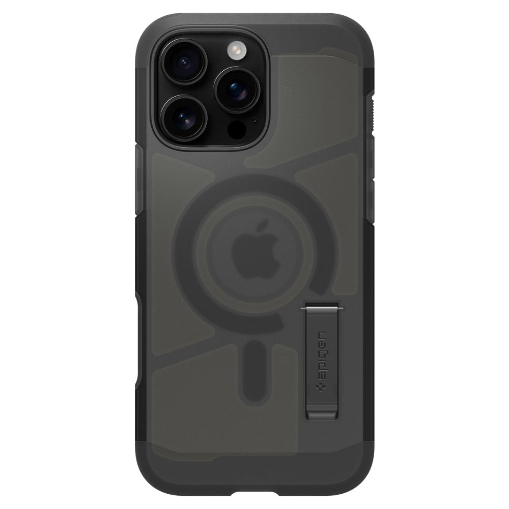 Puzdro MagSafe pre Apple iPhone 16 Pro, Spigen, Tough Armor, Saténová čierna ACS09072