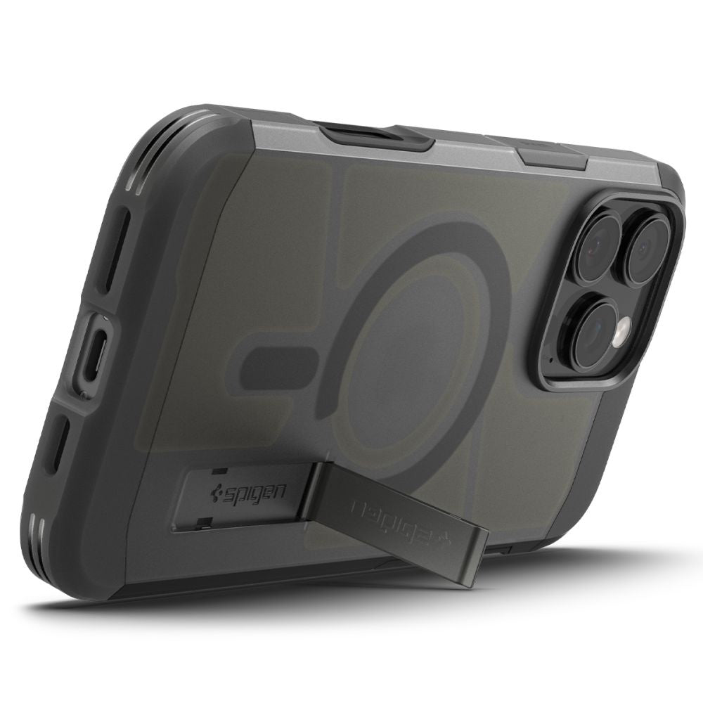 Puzdro MagSafe pre Apple iPhone 16 Pro, Spigen, Tough Armor, Saténová čierna ACS09072