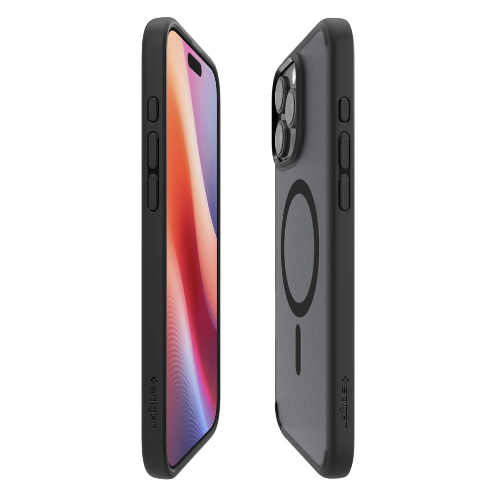 MagSafe puzdro pre Apple iPhone 16 Pro, Spigen, Ultra Hybrid, Čierna saténová ACS08134