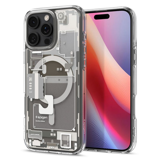 Puzdro MagSafe pre Apple iPhone 16 Pro, Spigen, Ultra Hybrid Zero One, Béžová ACS08137